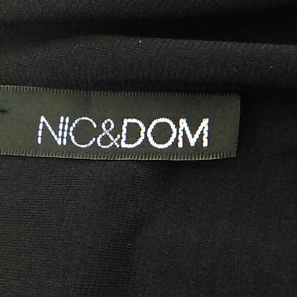 Nic&Dom Embellished Little Black Shift Dress - Picture 6 of 8